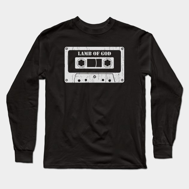 Lamb Of God - Vintage Cassette White Long Sleeve T-Shirt by FeelgoodShirt